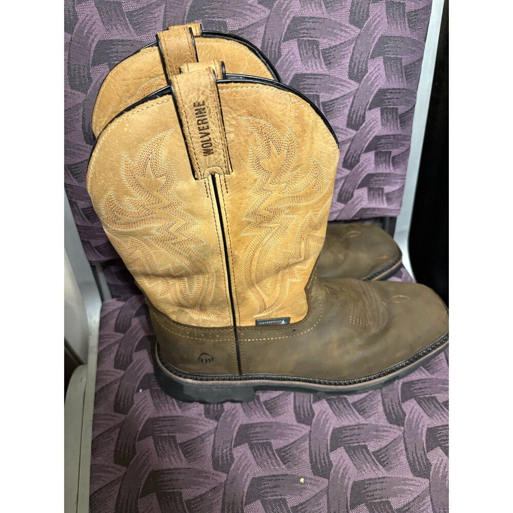 Wolverine Rancher W08657 Steel Toe Waterproof Western Work Boots Men's 11 EW